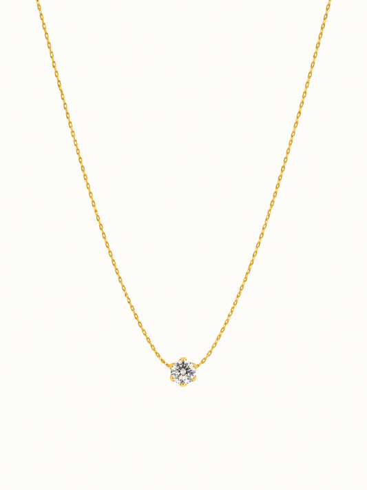 Round stone necklace